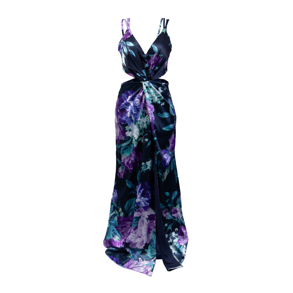 Ivy Azul Marino con Flores